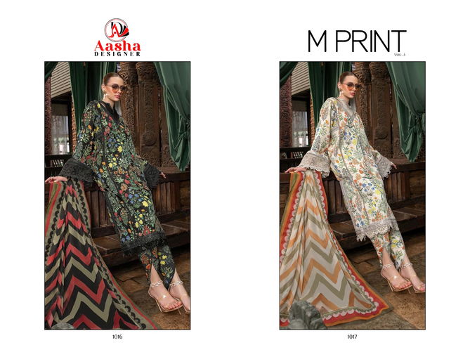 Aasha M Print Vol 3 Cotton Pakistani Suits Catalog
